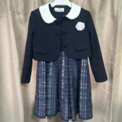 ネイビー ジャケット付きドレス 130