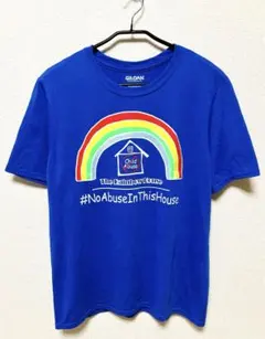 【US古着】 フロントプリントTシャツ(L / ブルー系)