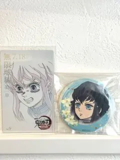 鬼滅の刃無限城編　ムビチケ風　時透無一郎　ウエットカラー缶バッジ　セット