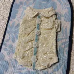 Gigi & Romeo 犬服 クリーム色 レース装飾