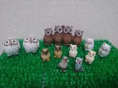 縁起物 フクロウの置物 約10体セット