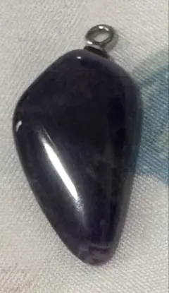 アメジスト ペンダント ネックレス 天然石 トップ 紫 昭和レトロ アクセント