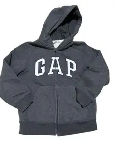 GAP キッズ フルジップパーカー Sサイズ グレー