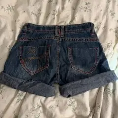 デニムショートパンツ 00サイズ ダークブルー