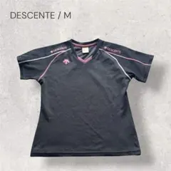 DESCENTE デサント/スポーツウェア トップス 半袖 グレー ピンク Mのサムネイル