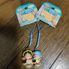 ワンピース ルフィ チョッパー ストラップ 有馬温泉限定炭酸せんべい　2個セット