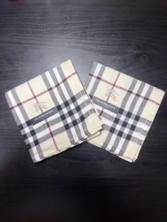 【新品未使用】 BURBERRY ハンカチ 2枚set ノバチェック柄