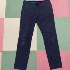 BEAMS HEART ネイビー スリムフィットパンツ