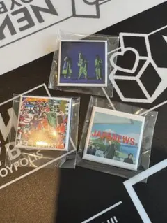 まとめ売り！！バラも可！ジョイポリス　NEWS スクエア缶バッジ　増田貴久