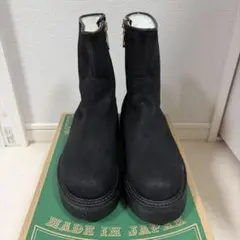 ブラックスエードサイドゴアブーツ