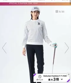 ビームスゴルフ　ORANGE LABEL / ストライプ クルーネック