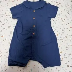 UNIQLO ネイビー ボタン付きロンパース 70cm