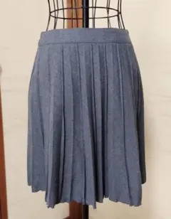 プリーツスカート 膝丈 S
