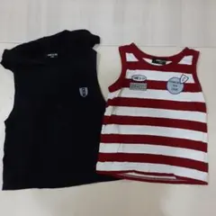 COMME CA ISM　タンクトップ　ノースリーブパーカー フード付カットソー