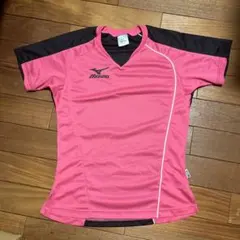 Mizuno バレーボールウェア Tシャツ　ピンク/ブラック　美品　Oサイズ