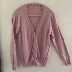 ユニクロ カーディガンＬサイズ　優しいピンク色　長いシーズン着られます
