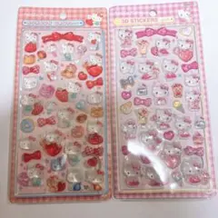 ボンボンドロップシール　サンリオ　キティ　赤　ピンク