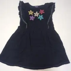 120★アナスイミニ★フレア袖口！お花アップリケ付きワンピース★