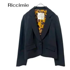Riccimie ジャケット長袖　豹柄　ビジネス　ママスーツ　日本製のサムネイル