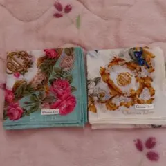 Christian Dior 花柄ハンカチセット