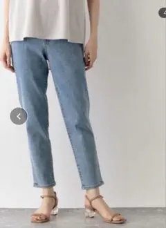 GLOBAL WORK ウツクシスリム ウツクシルエット ストレートデニム M