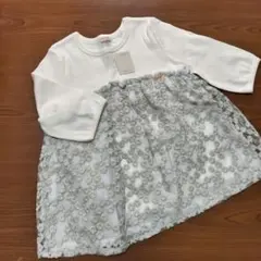 プティマイン　刺繍レーストップス　新品未使用タグ付き　petitmain　130