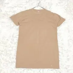 ユニクロ コットン100% クルーネックTシャツ 丈長め シンプル E8249