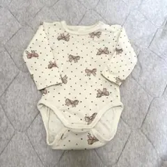 H&M リボン柄　ロンパース 68cm