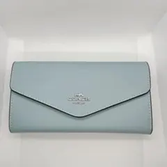 コーチ 長財布 COACH財布 レザー　水色　女性　CU158 新品未使用のサムネイル