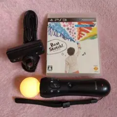 【送料込】PS3「ビートスケッチ」、モーションコントローラ、カメラのセット