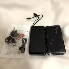 2個セット20000mAh モバイルバッテリー ブラック 大容量PSE認証済み