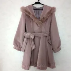 axes femme　モーヴピンク　フード付コート