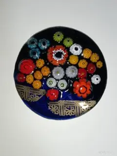 ベネチアンガラス ミルフィオリ プレート 皿 江波冨士子/黒木国昭/藤田喬平 ベネチアンガラス ミルフィオリ プレート 皿 江波冨士子/黒木国昭/藤田