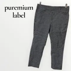 ギンガムチェック スキニーパンツ　ストレッチ　Lサイズ ブラック 大人可愛い