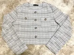 SHEIN ラメ ツイードジャケット