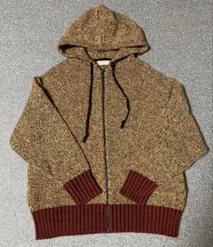 ユニクロ ミックスカラーニットオーバーサイズフルジップパーカ マルニ M