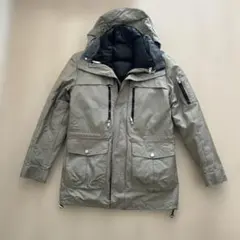 ZARA ベージュのフード付き ダウンコート　2way