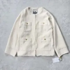 新品完売品 ラウンジドレス ファンシーツイードジャケット 26SSのサムネイル
