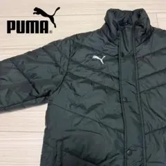 古着 PUMA プーマ 中綿コート キッズ150 ブラック 黒 まS3