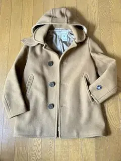 Orcival フード付きウールコート XS ベージュ