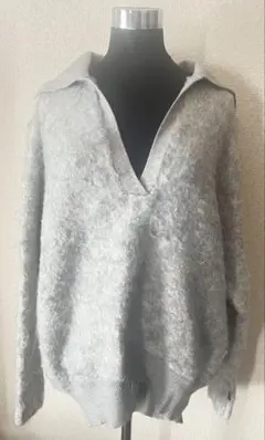 SIMPLICITÉ グレー系 ポロネック ニット