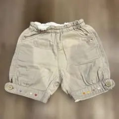 る*る様 familiar ハート刺繍 ベージュ半ズボン 80