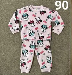 B-401★ディズニーベビー ミッキーマウス ミニー パジャマ ピンク 100