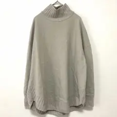 【INED イネド】ウール100 上質タートルネック　ゆるシルエット　9【s1】