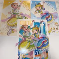 アイカツ！×プリパラ クリアビジュアルポスター 3枚セット 新条ひなき 南みれぃ