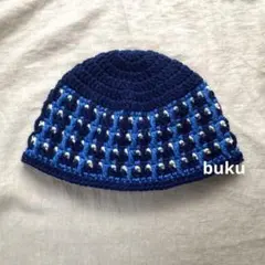 〈a651＊〉　クロシェハット　クラッシャーハット　ニット帽　ニットハット