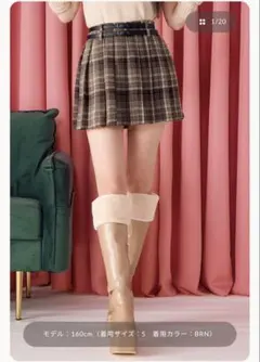 【即日発送】 darich ダブルベルトチェックミニスカート