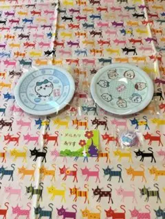 即購入不可★くら寿司　ちいかわ　寿司皿　2枚セット　モモンガ　缶バッジ付き