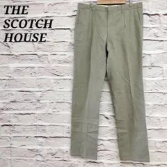 ザスコッチハウス ストレートパンツ コットン リネン センタープレス グレーのサムネイル