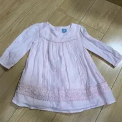 ベビーGAP 90cm 七分袖シフォンワンピース